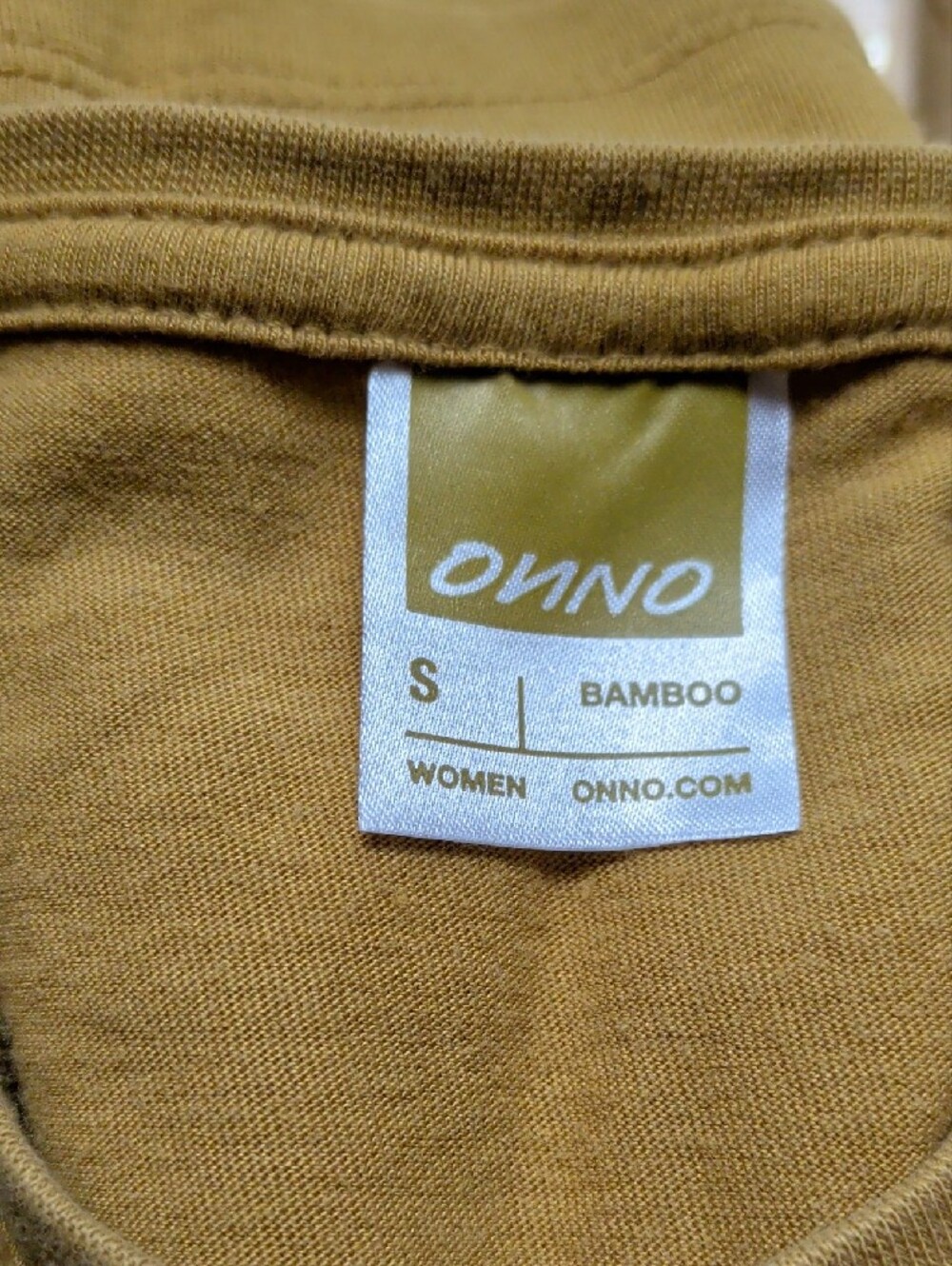 Onno Bamboo Tee- In A Mustard Yellow - Picture 6 of 7